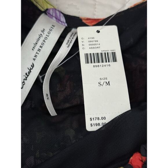 By Anthropologie Yukiko Noritake NWT Square-Neck Pebble-Smocked Dress Size S/M - Picture 11 of 16